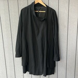 SARAH PACINI black wool blend jacket, size 0/XS